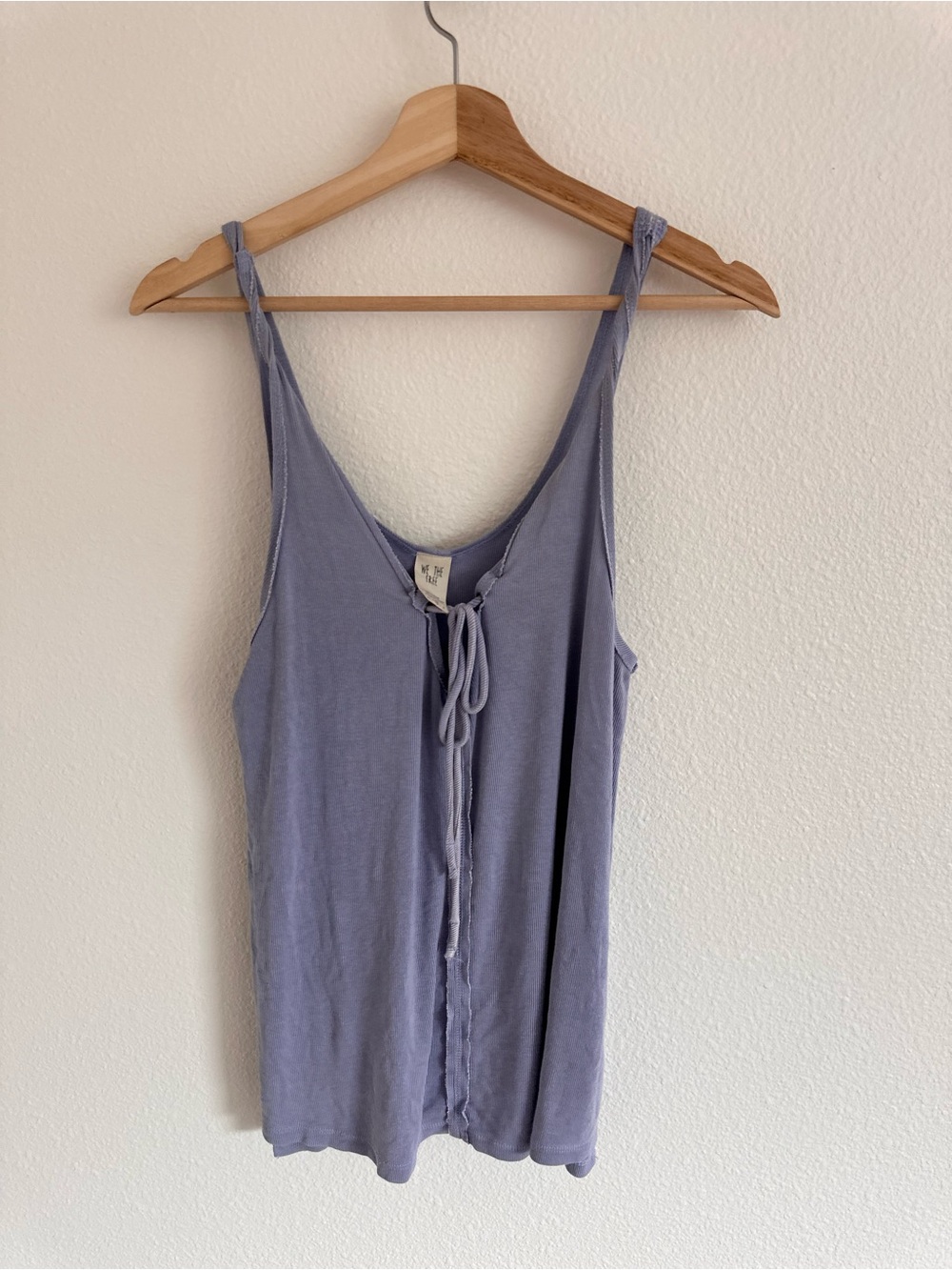 We The Free Lavender Tie-Front Tank Top